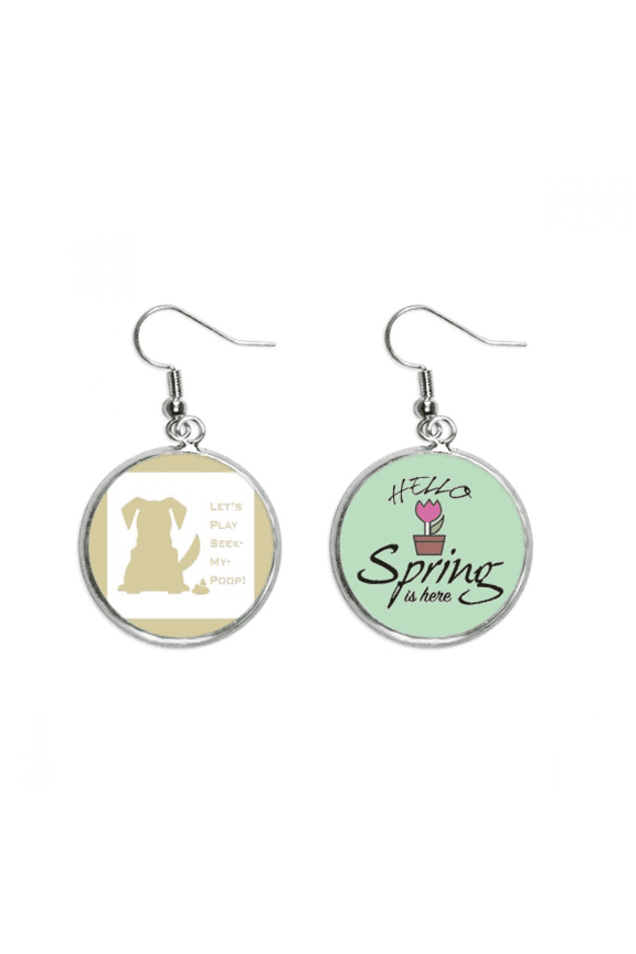 playful en retriever plays poop decoration dangle season sp earring jewelry