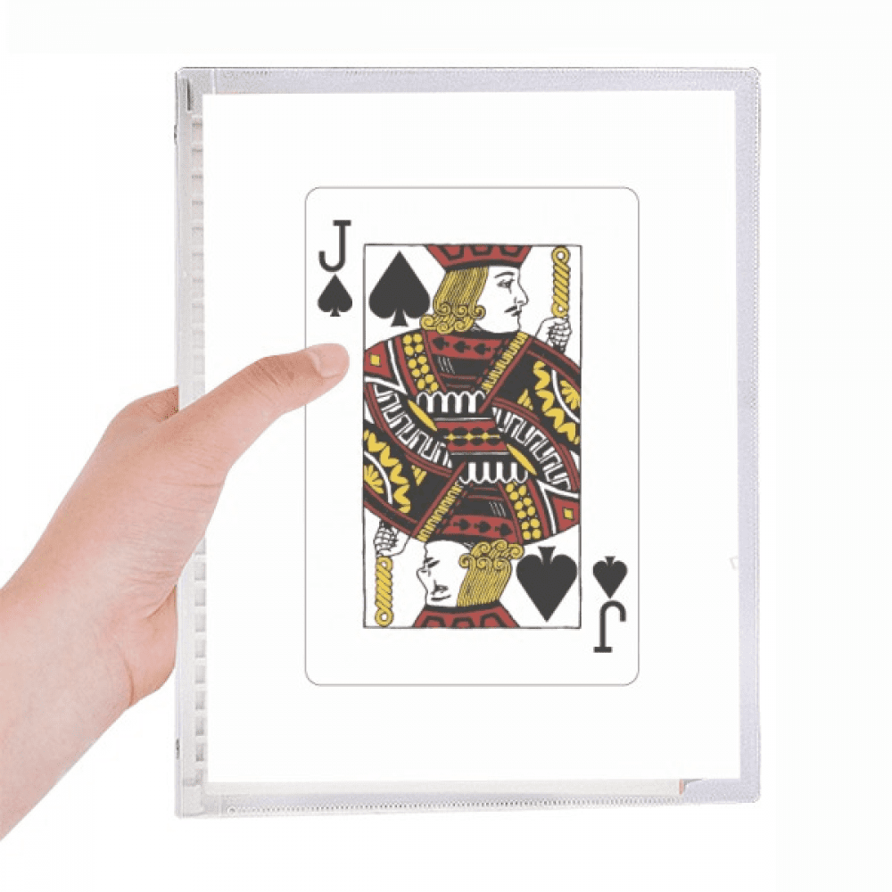 playing cards spade j pattern notebook loose diary refillable journal statiry