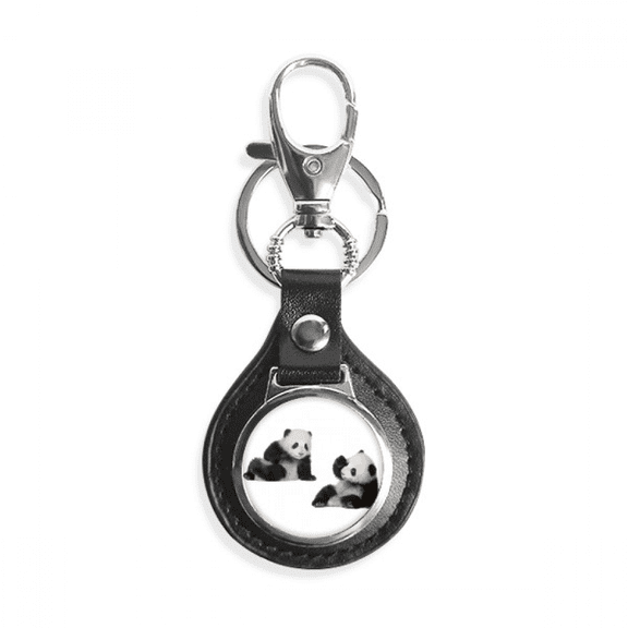 playing partner panda accompanied key link chain keyholder finder hook metal