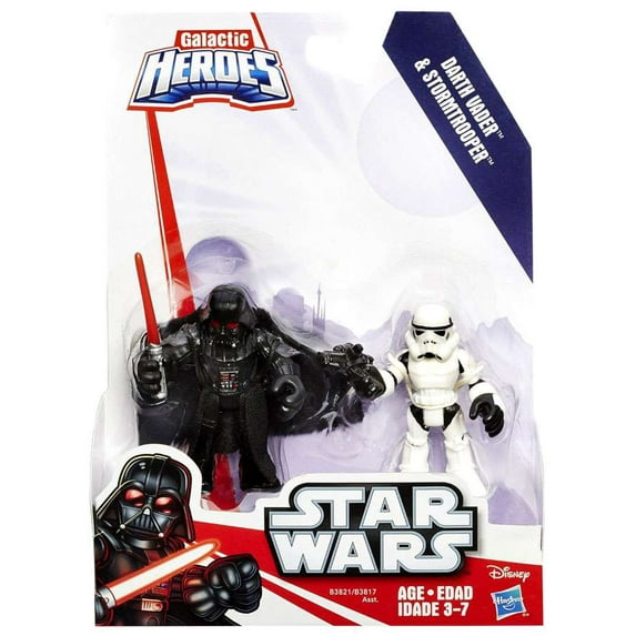 playskool heroes star wars galactic heroes, darth vader and stormtrooper