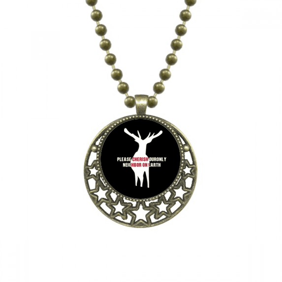 please cherish our only neighbor on earth pendant star necklmoon chain jewelry