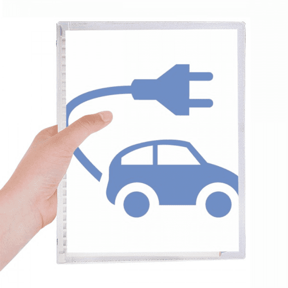 plug energy vehicles protect environment pattern notebook loose diary refillable journal statiry