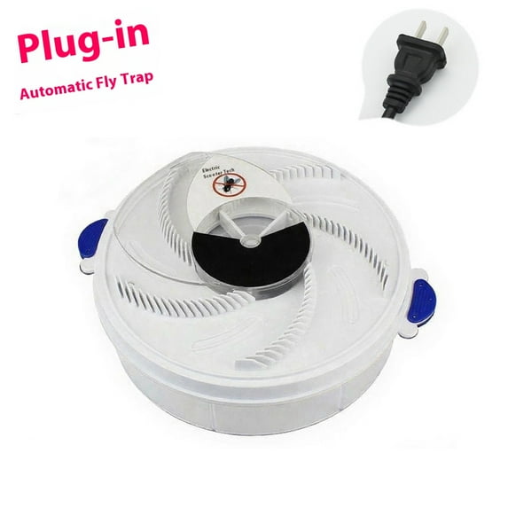 plug-in version Electric Fly Trap Fly Catcher Pest Device Flying Insect Trap Automatic Indoor Pest Traps Reject Control Catcher Repellents Tools for Patios Ranch (white)