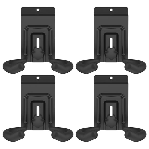 pluokvzr 2pcs Garage Power Tool Hooks Wall Mounted Garden String Trimmer Hanger Adjustable Slatwall Weed Mower Hanger Heavy Duty Garden Tool Organizer Rack for Trimmer Power Tool