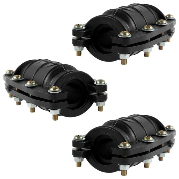 pluokvzr 3pcs Pipe Repair Clamp Anti-Impact Water Pipe Leak Repair Clamp Sturdy Emergency Pipe Repair Kit Pipe Repair Fixture Pipe Clamp for Cast Iron Pipes Cement Pipes PVC Pipes PE Pipes 20mm