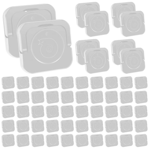 pluokvzr 50pcs Outlet Plug Covers for US 3 Prong Press Style Thickened Plastic Plug Socket Covers Reusable Outlet Safety Caps With Hidden Handle for Electrical Power Outlets