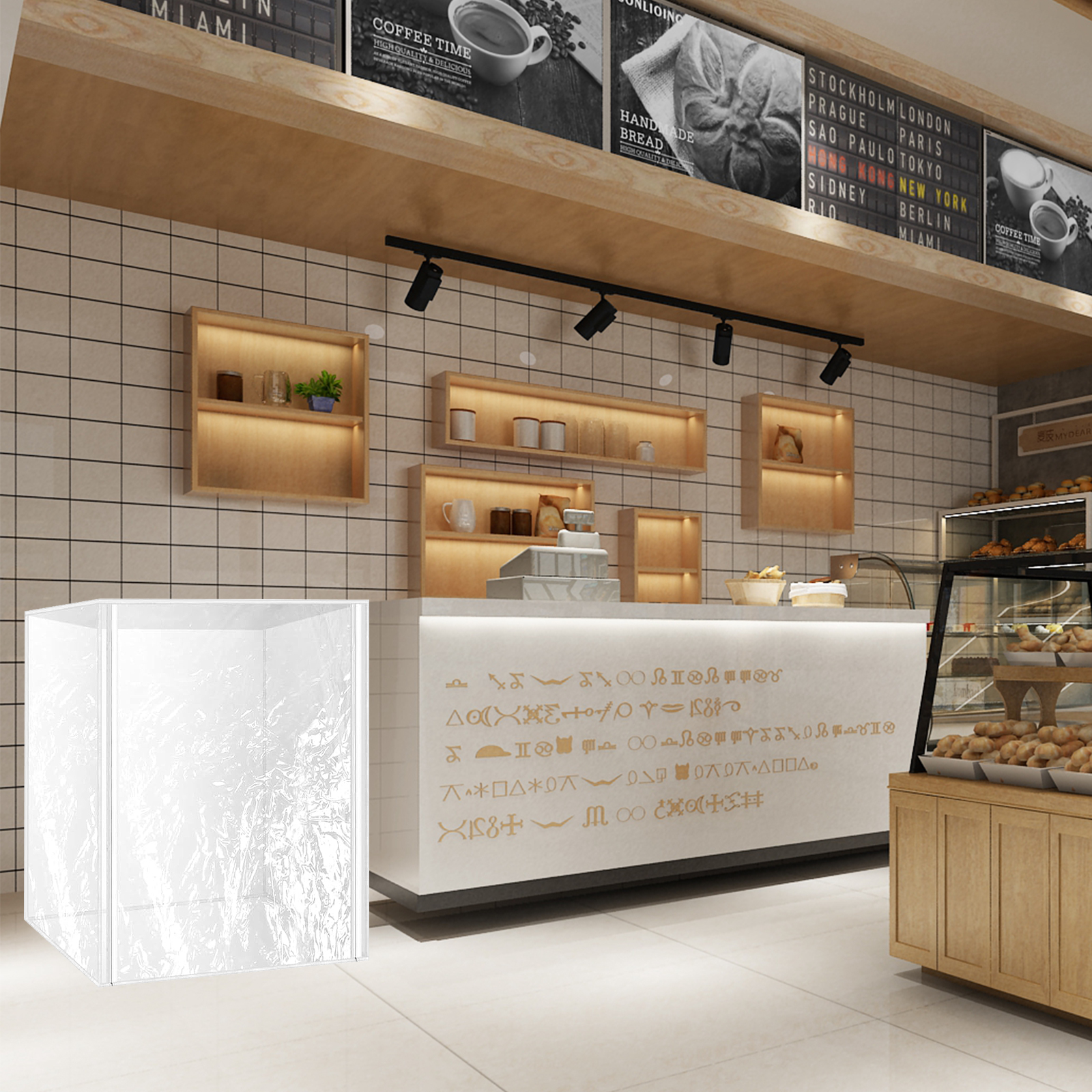 pluokvzr Bun Pan Rack Cover Clear Versatile Bakers Rack Cover ...