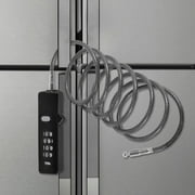 Wekvgz Cable Combination Lock Zinc Alloy 4-Digit Cable Rope Password Lock with Wire Rope Luggage Portable Wire Padlock Resettable Bicycle Safety Cable Lock for Cabinet Handle Gym Lockers (Black)