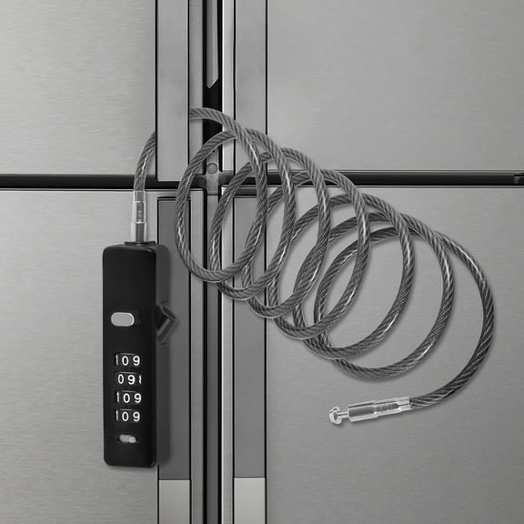 Wekvgz Cable Combination Lock Zinc Alloy 4-Digit Cable Rope Password Lock with Wire Rope Luggage Portable Wire Padlock Resettable Bicycle Safety Cable Lock for Cabinet Handle Gym Lockers (Black)