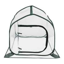 pluokvzr Mini Greenhouse for Indoor Outdoor Transparent Foldable Plant Greenhouse Large Space Heat Preservation Flowers Greenhouse With Zipper Closure for Backyard Gardens
