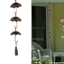 pluokvzr Rain Chain Decorative Metal Gutter Chain Downspout Exquisite Rain Chains for Gutters Vintage Gutter Rain Chain with Hooks for Patio Yard Garden Decor