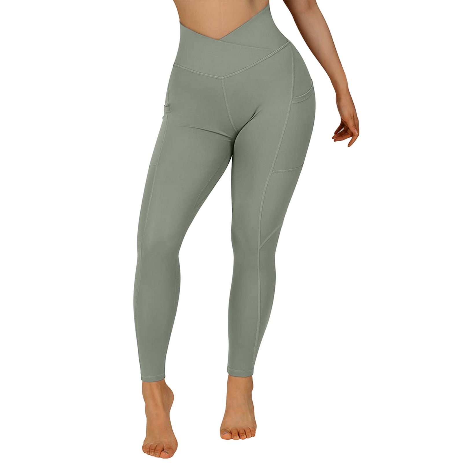  Mguotp Yoga Pants with Pockets for Women Tall Girls' Elasticity Leggings  Trousers Yoga Print Trouser High Casual Sports Waist Green : Clothing,  Shoes & Jewelry