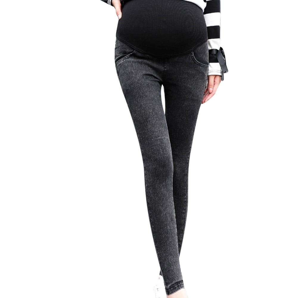plus Size Petite 4x Maternity Pregnancy Skinny Trousers Jeans Over The  Pants Elastic under The Belly Maternity Leggings