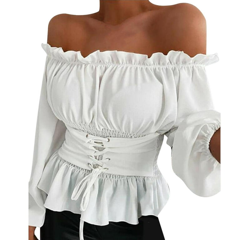 Casusl Long sleeve Solid Color Off shoulder Plus size Tops Casusl Long sleeve Solid Color Off shoulder Plus size Tops