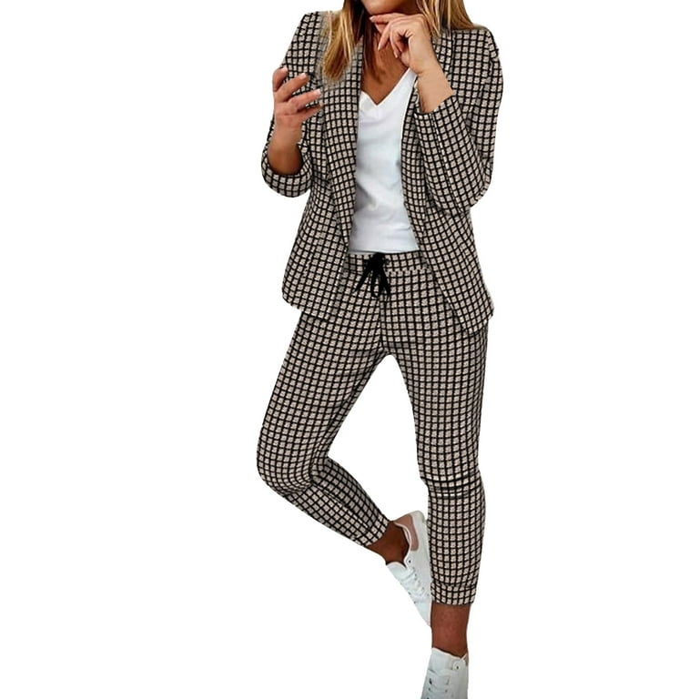 Printed Pants Suit for Women Womens Casual Light Weight Thin