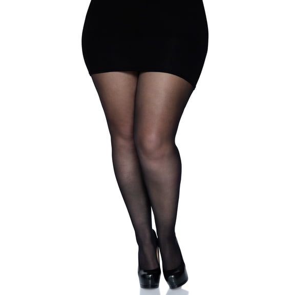 plus size back seam sheer pantyhose
