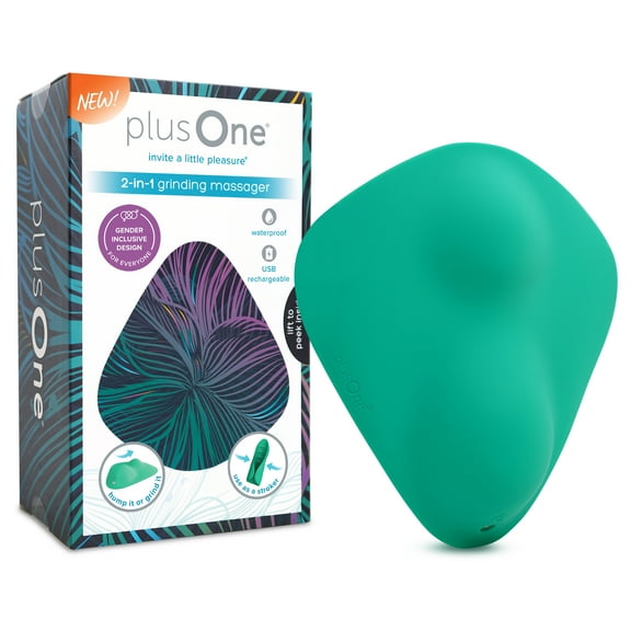 plusOne 2-in-1 Grinder Vibrator, Partner Play Toy, Doubles as a Penis Masturbator Stroker, Waterproof