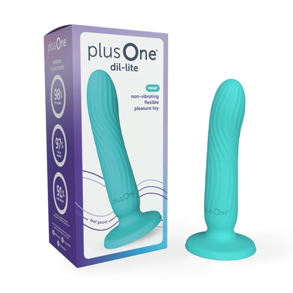 plusOne Dil-lite Internal Stimulator, Flexible and Non-vibrating with Suction base