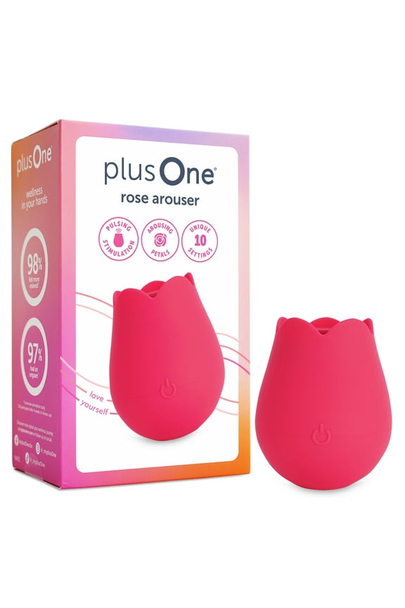 Clitoral Stimulating Rose Vibrator with USB Charging Cable, 10 Pulsing Settings, Waterproof