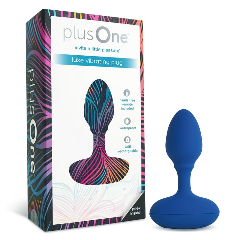 plusOne Luxe Anal Plug Discreet Vibrator, Rechargeable & Waterproof, Wireless  Remote