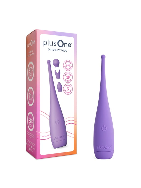 Pinpoint External Vibrator, 3 Different Tip Attachments, 10 Vibration Settings