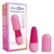 plusOne Private Pleasure Vibrator, Whisper-Quiet, Pink, Rechargeable