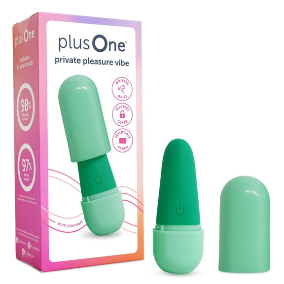 plusOne Private Pleasure Vibrator, Whisper-Quiet, Rechargeable
