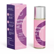plusOne Sensual Body Oil – Lavender Vanilla Massage & Intimate Oil – Plant-Based Blend with Coconut, Jojoba & Sweet Almond Oil – Vegan & Cruelty-Free – 2 fl oz