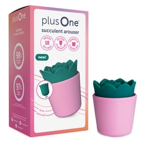 NEW! plusOne Pulsing Succulent Arouser with Storage Pot, 10 Unique Settings
