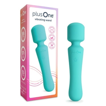 plusOne Vibrating Soft Touch Wand, 10 Vibration Settings, Waterproof