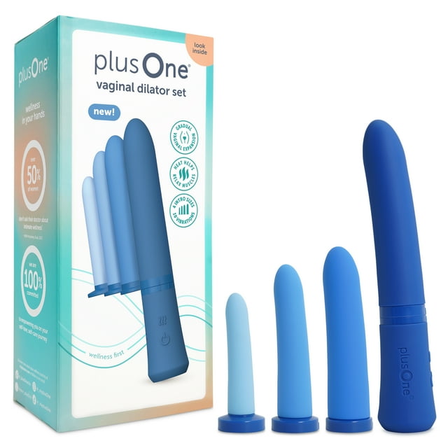 plusOne Vibrating & Warming Vaginal Dilator Set, Intimate Massager, Supports Intimate Wellness