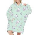 pochacco Wearable Blanket Hoodie Sherpa Hooded Blanket, Cozy
