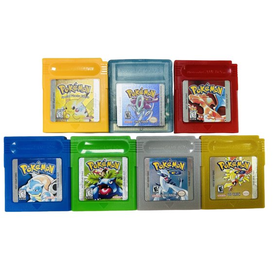 pocket GBC Game boy | Blue | Red | Yellow | Green | Crystal | Gold | Silver Game Cartridges,tested