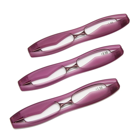 podreader 3 Pack Big Size Presbyopia Glasses +1.0 to +3.5 Mini Folding Pocket Reader Reading Glasses