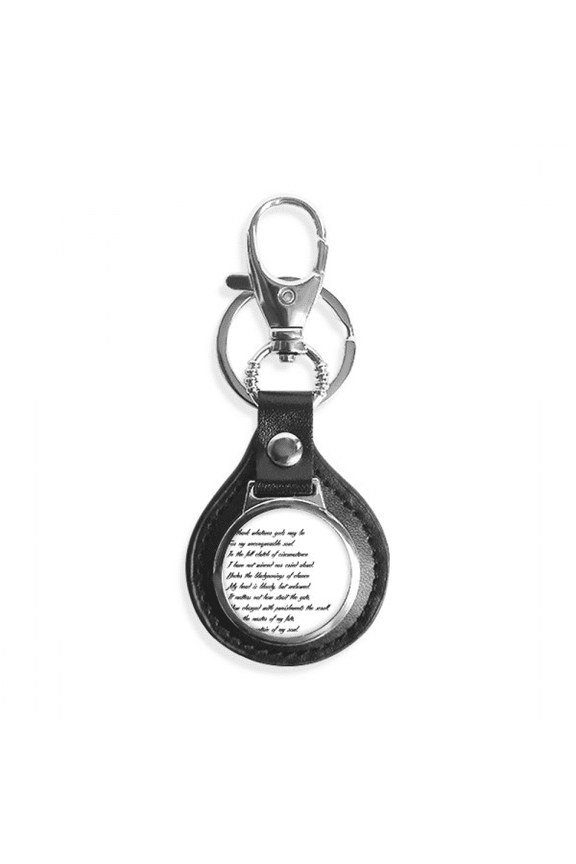 poetry quote never surrender unbeatable key link chain keyholder finder hook metal