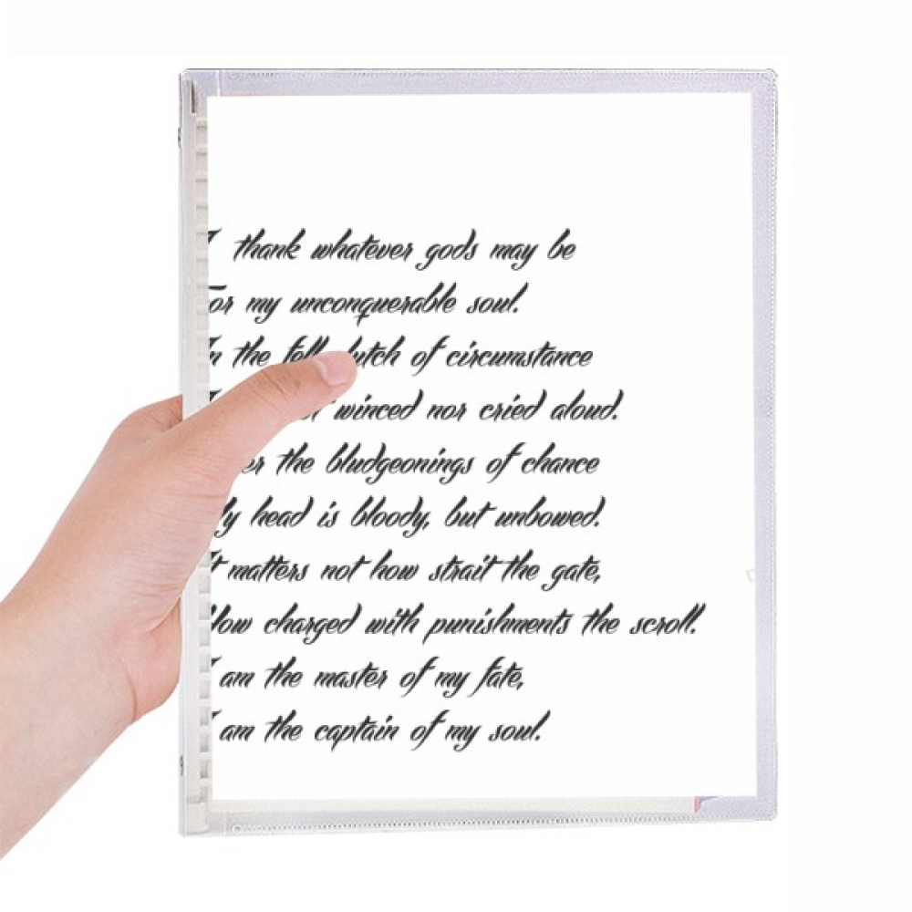 poetry quote never surrender unbeatable notebook loose diary refillable journal statiry