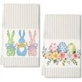 thumbnail image 1 of pogooe Easter Kitchen Towels Set of 2,Beige Pink Bunny Floral Eggs Dish Towels 18x26 Inch Drying Dishcloth,Farmhouse Home Seasonal Spring Decorations AD217, 1 of 6