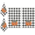 thumbnail image 1 of pogooe Fall Orange Green Pumpkin Kitchen Dish Towels, 18x26 Inch Microfiber Soft Reusable Super Absorbent Hand Towels Set of 2 for Kitchen Bathroom Laundry Decor, 1 of 6