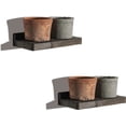 thumbnail image 1 of point Small Floating Shelves for Wall Set of 2 Natural Wood 8×4Inch Wall Shelf Mini Corner Shelf Decor Plant Display Mounted Kitchen Bathroom Bedroom Decorative Storage Tiny Stand, 1 of 6