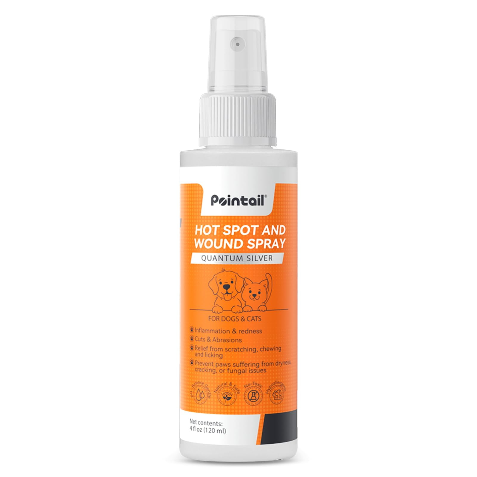 pointail Hot Spot Spray DHF10 for Dogs & Cats, Dog Wound Care Spray