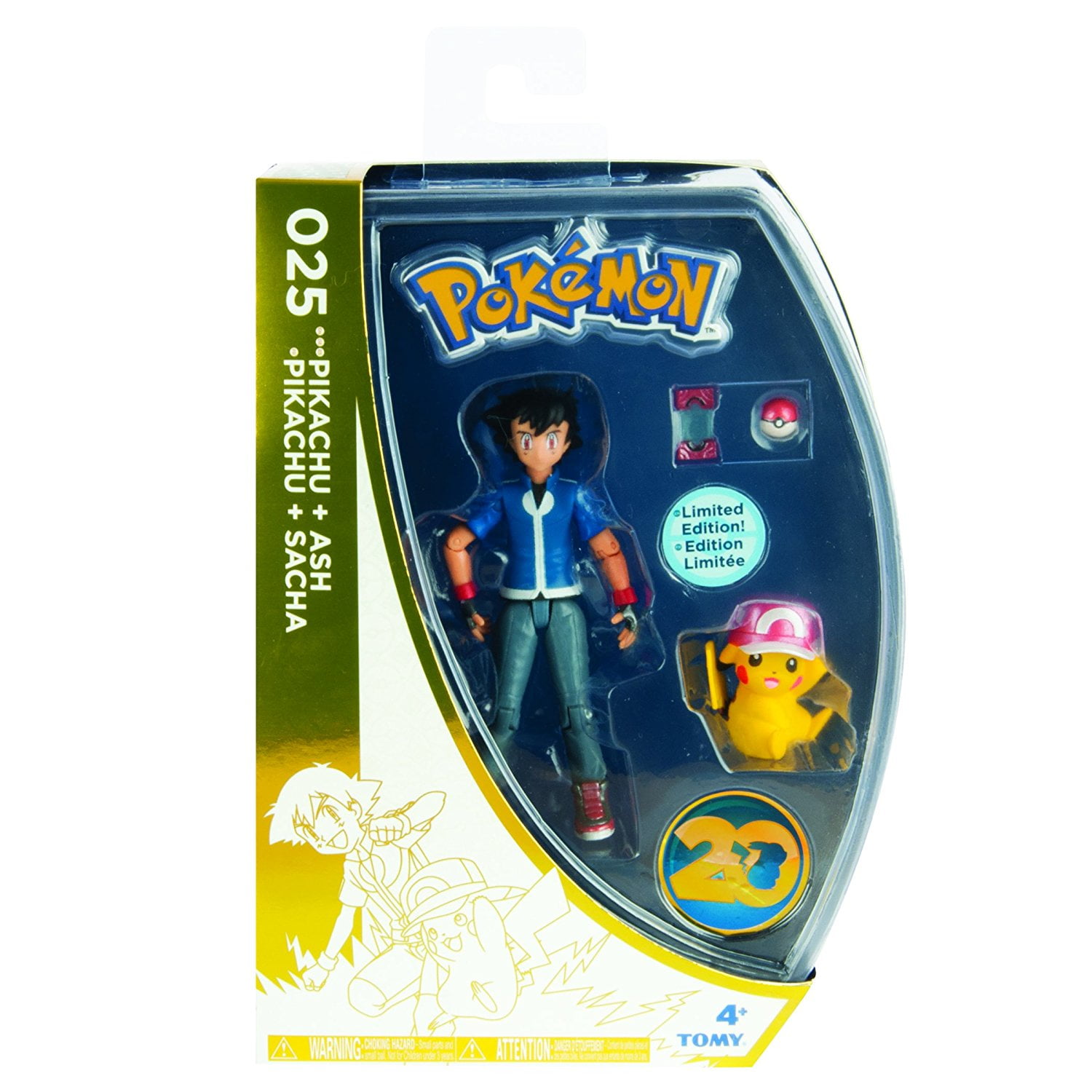 Tomy Pokemon XY Ash and Pikachu Pokémon trainer Action Figure