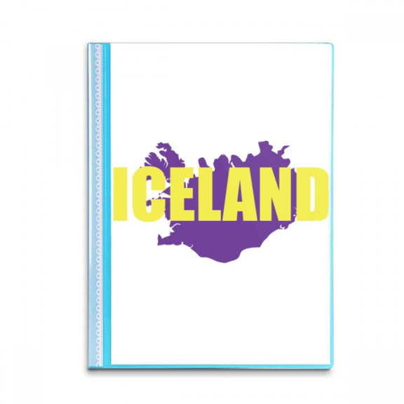 polar light map iceland eu book sheet protectors portfolio binder folder