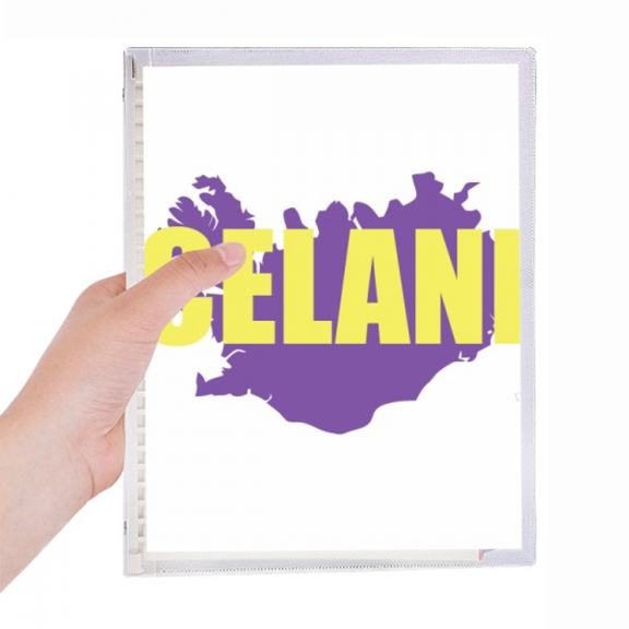 polar light map iceland eu notebook loose diary refillable journal statiry