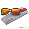 thumbnail image 1 of polarspex classic 80's trendy retro polarized sunglasses | reinforced metal hinges | 100% uv protection | unisex style | for adults, frost / lava red, 1 of 6
