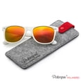thumbnail image 1 of polarspex polarized unisex 80's retro classic trendy stylish sunglasses, gloss white | lava red, one size, 1 of 6