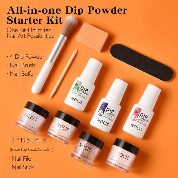 polish,Salon 4 Dip No Nail Set No Uv/led Diy Art Kit Diy Salon 4 Dip Nail 4 Coat Diy Colors Nail With Coat Lamp Dip Nail Lamp Needed With Salon Polish Salon