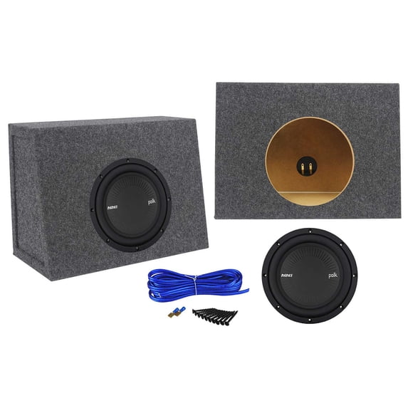 Polk Audio MM842SVC 8” 900w SVC Car Audio Subwoofer Sub+Sealed Sub Box Enclosure
