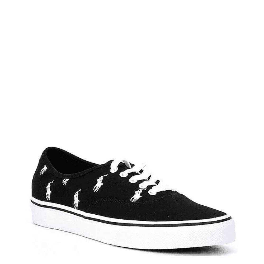 Polo Ralph Lauren Men\'s Keaton‎ Allover Polo Pony Sneakers, Black size 10 Polo Ralph Lauren Men main image 4