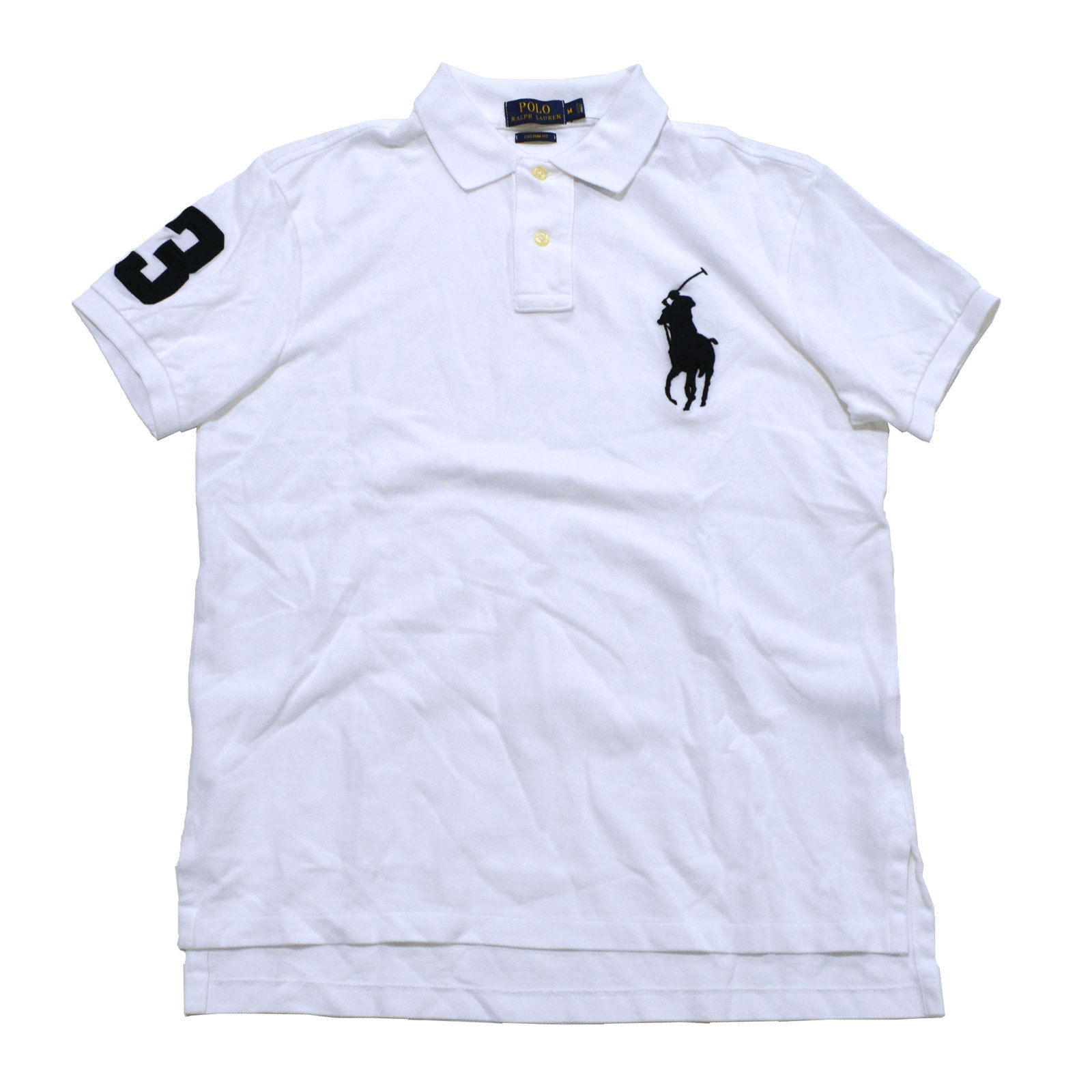 polo ralph lauren men's big pony custom fit mesh polo shirt (xl, classic white) - image 1 of 3