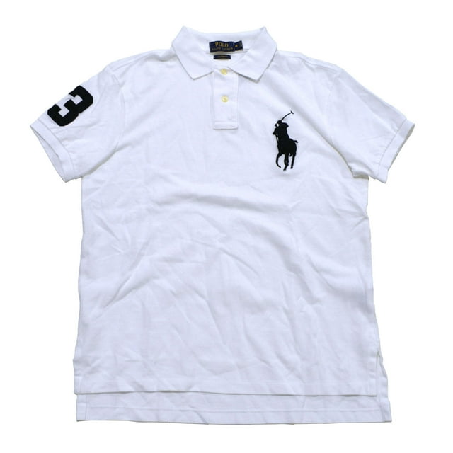 polo ralph lauren men's big pony custom fit mesh polo shirt (xl, classic white)
